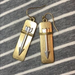 Gold arrow earrings